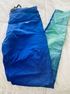 Nike Blue Teal Ombre Leggings
